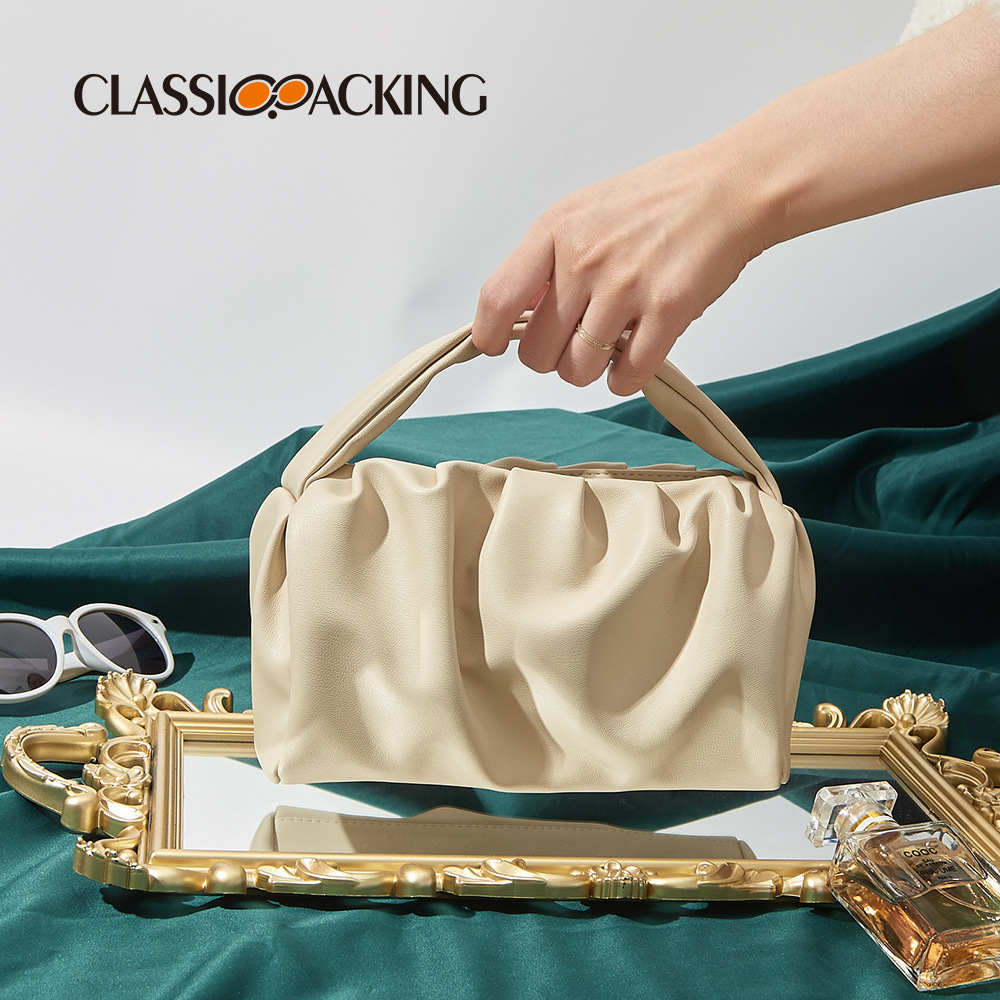 Bolso de nube simple japonés, textura ins, bolso de mujer de color sólido, moda, bolso de mano de celebridad de Internet, bolso de cosméticos