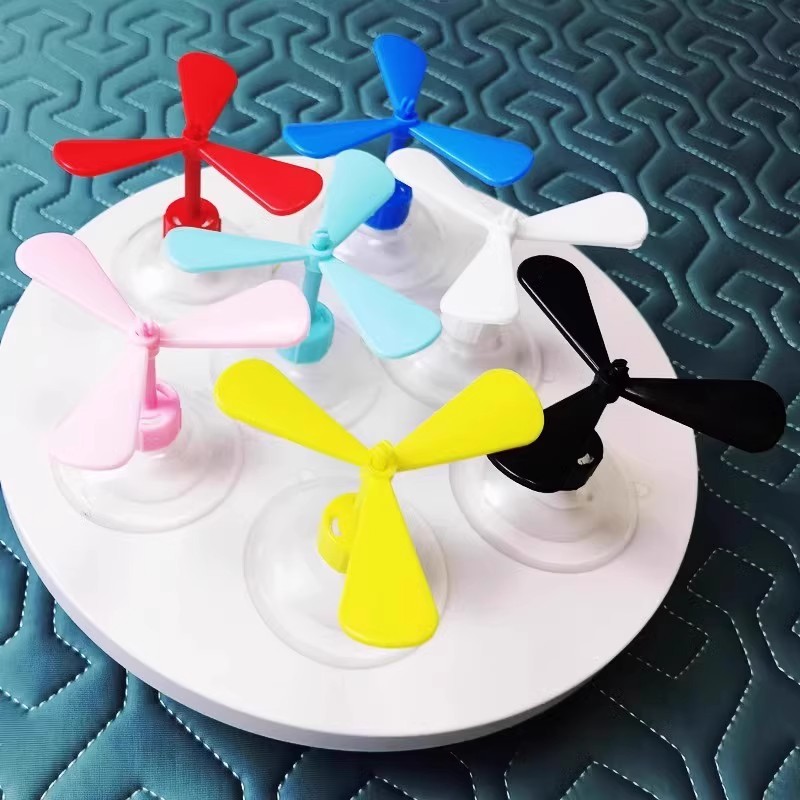 Bamboo Dragonfly Hat Suction Cup Motorcycle Motorcycle Toy Decorative Windmill Electric Car Helmet Small Fan Horn Rotating
