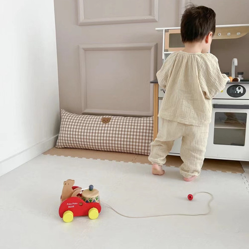 Cross-border baby walker bear drum car baby infant boys and girls 1-5 years old educational drag toy