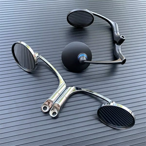 Bobber Chopper Scooter 8/10mm motosiklet fırlanan arxa görüntü güzgüsü retro güzgü üçün uyğundur