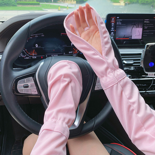 Sun protection essential ice sleeves for women, high-end summer driving sun protection gloves, men's ice silk sleeve covers, wholesale