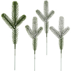 人工緑植物、三叉松葉、クリスマス、結婚式用アクセサリー、装飾、人工花、松枝、植物、プラスチック製造花、卸売