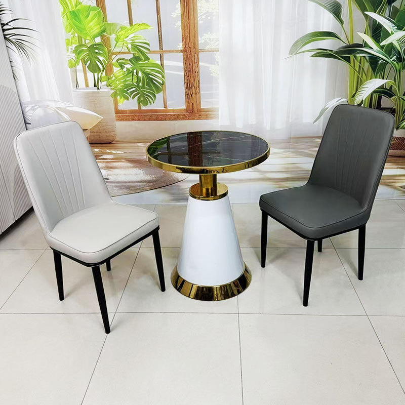Silla de ocio, restaurante, silla de hotel, silla de mahjong, taburete doméstico simple, silla trasera de lujo ligera moderna, mesa y silla de comedor