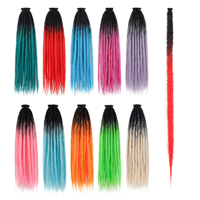 Cross-Border 24inch Single European and American Dreadlock Street Dance Felt Dreadlock Wig Dreadlock Hand-Crocheted Hair Extensions Dreadlock