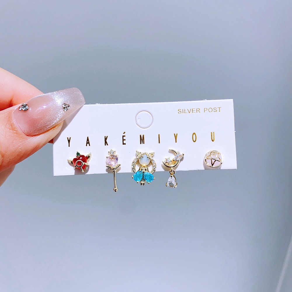10g Weight 925 Sterling Silver Ear Needle Material Ear Studs Classification Yakemiyou Cartoon Copper Ear Studs