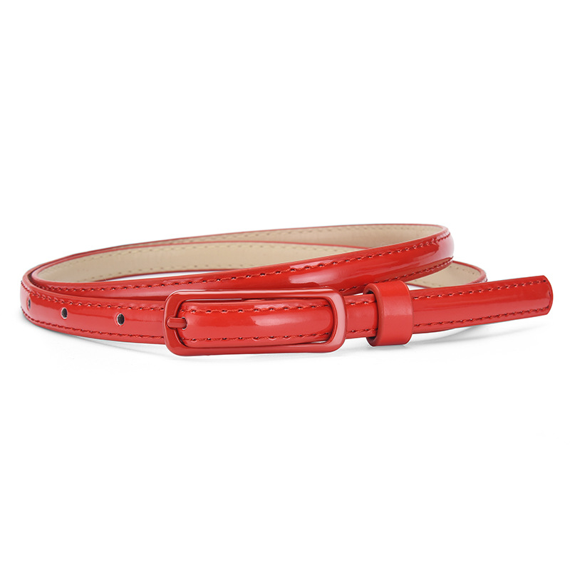 Cinturón Delgado de Colores Caramelos para Mujer de Imitación de Cuero con Hebilla de Aguja para Ropa Formal