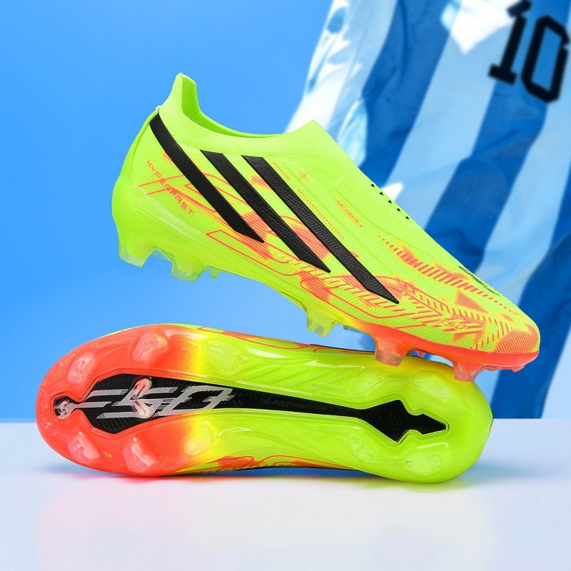 Zapatos de Fútbol AG para Entrenamiento de Malla y TPU Transpirables para Césped Natural y Artificial