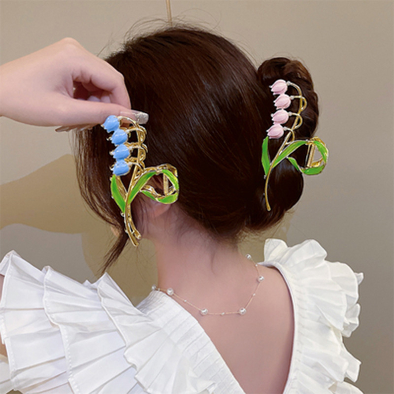 Sweet Flower Metal Hair Claws 1 Piece display picture 2