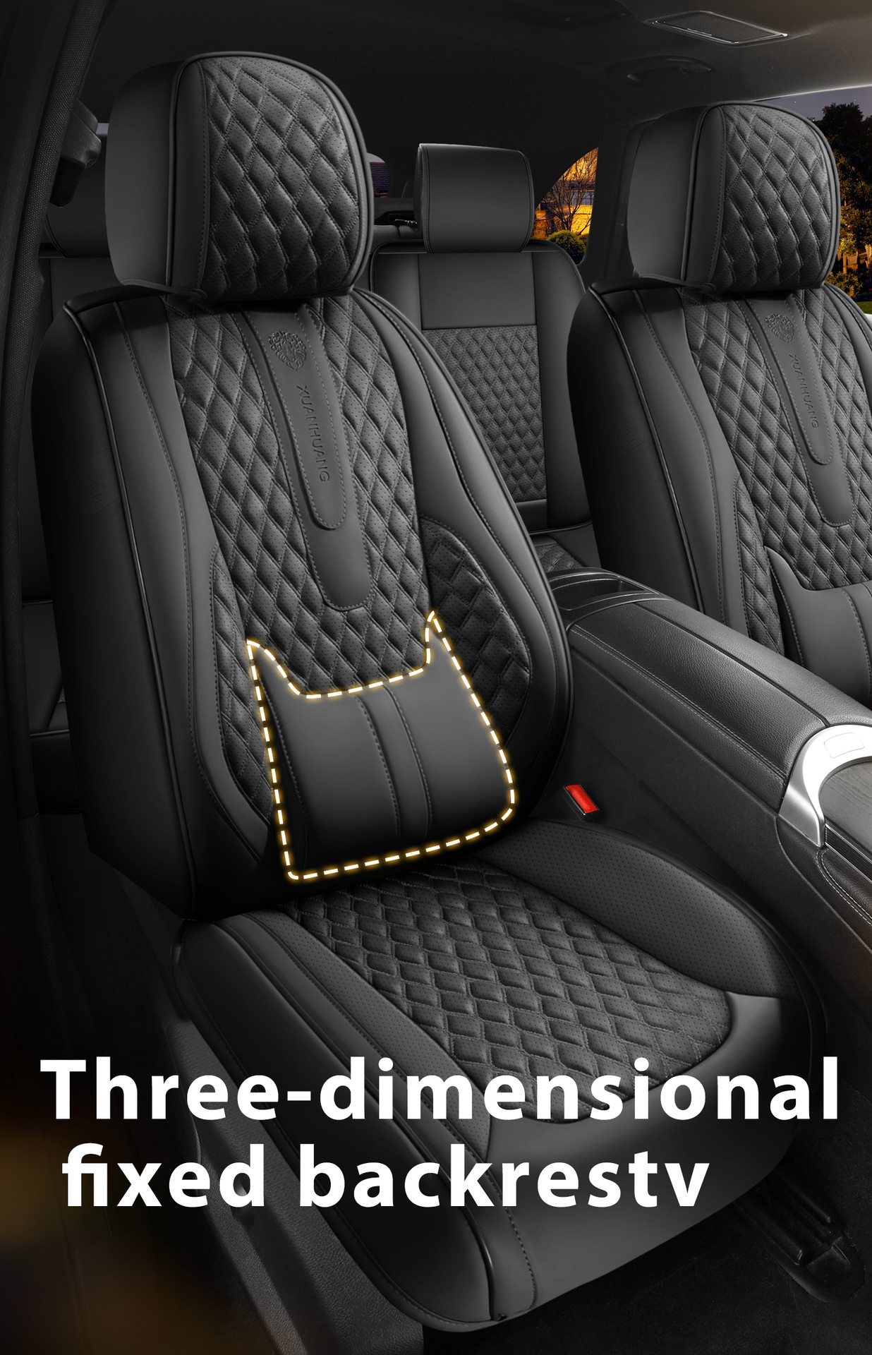26-Year New Model Cross-Border Solid Waist-Supporting Nappa Leather All-Season Universal Seat Cushion for Export Wholesale Car Seat Cushion