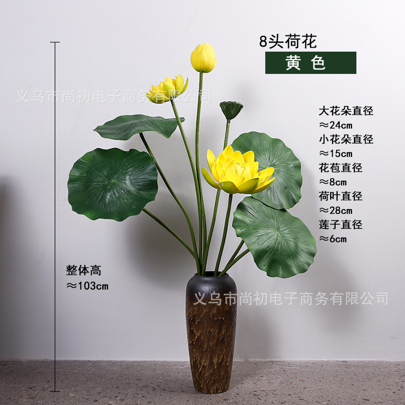 Simulación transfronteriza loto loto loto loto Buda para flores de estilo chino pastoral templo de flores decorativas suministro directo