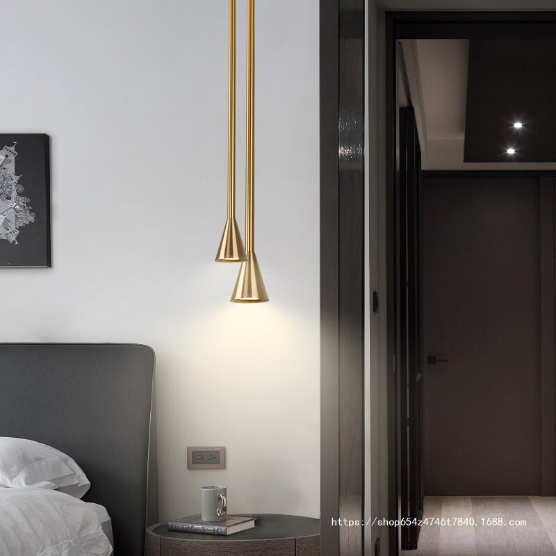 Bedside Chandelier Nordic Creative Personality Ins Decoration Small Chandelier Bar Front Desk Cylindrical Single Head Long Line Simple Modern Bedside Chandelier Nordic Creative Personality Ins Decoration Small Chandelier Bar Front Desk Cylindrical Single Head Long Line Simple Modern