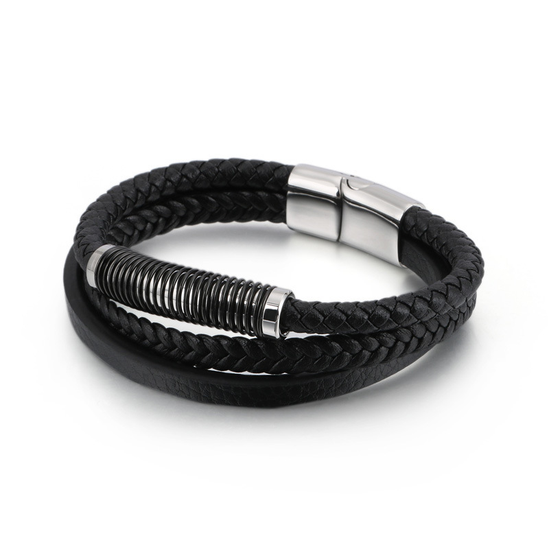 men's fashionable trend geometric bracelet stainless steel
