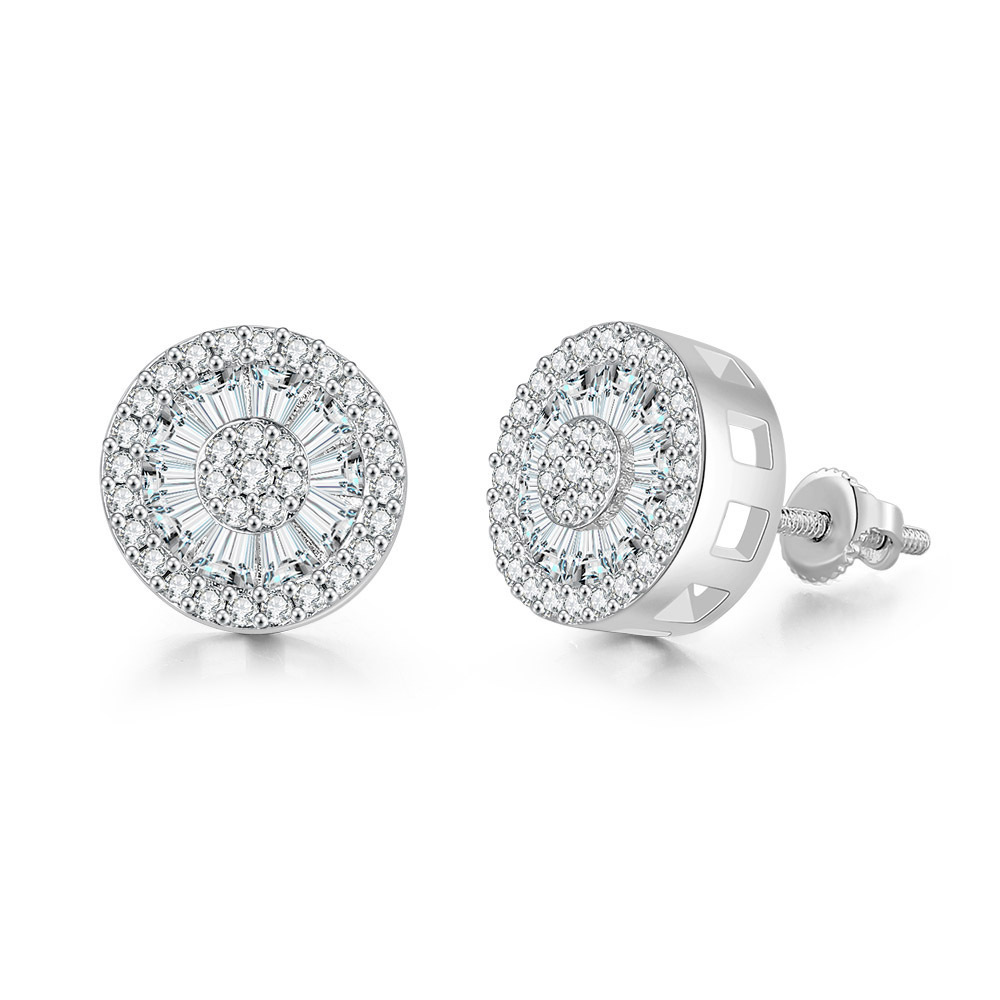 Style Simple Géométrique Le Cuivre Incruster Zircon Boucles D'oreilles 1 Paire display picture 9