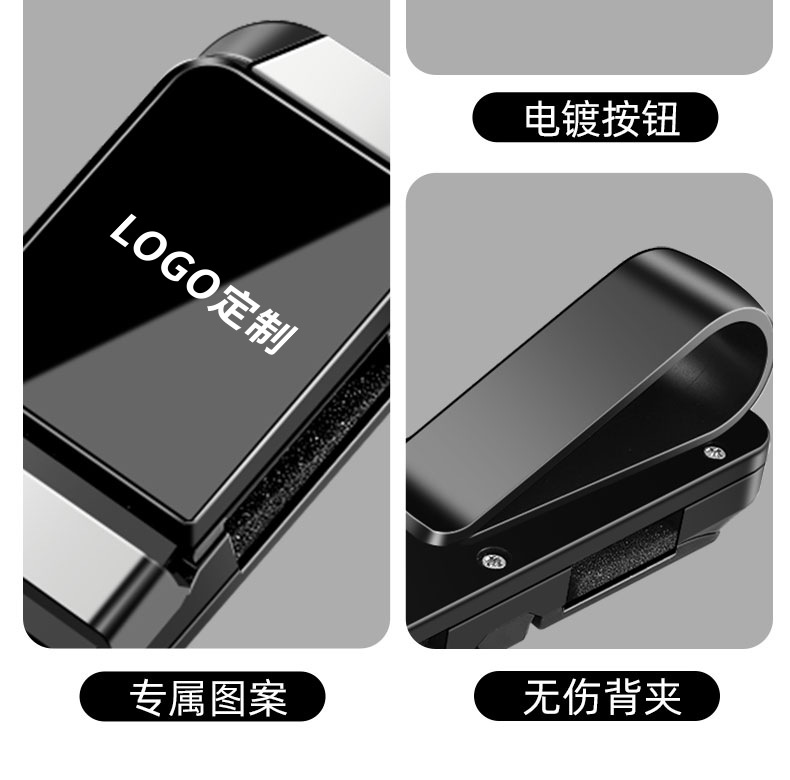Double-Sided Car Glasses Clip, Sunglasses Storage, Ticket Holder, Car Sun Visor, Multifunctional
