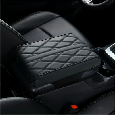 Car Armrest Box Heightening Pad, Car Armrest Protection Pad, Car Armrest Box Pad, Diamond-Shaped Universal Model (Armrest box pad) - diamond-style-black