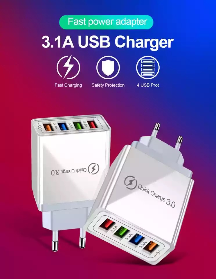 4USB charger for travel