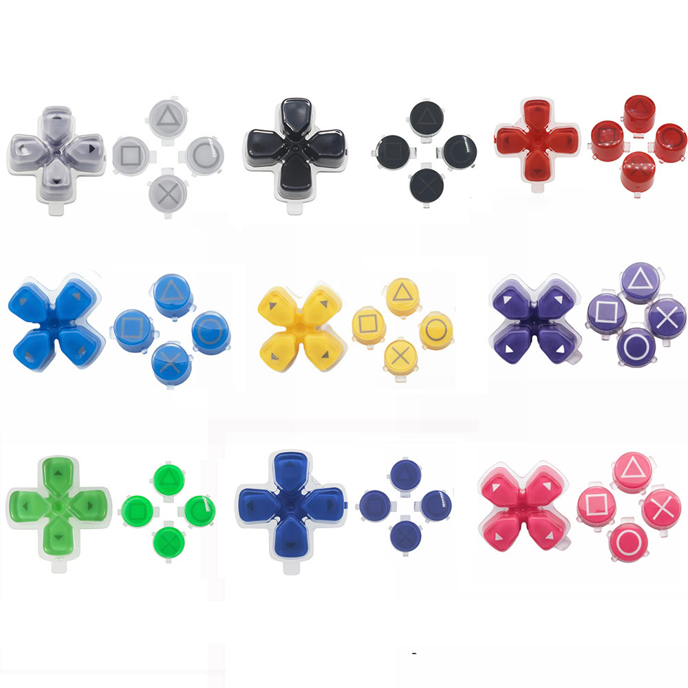 PS5 mango Botón de cristal ps5 Botón de función de dirección PS5Slim mango de color de Cristal DIY Botón de reemplazo