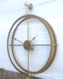 Cross -Bordder Amazon Product Double -Layer Железный тихий висящий колокольчик круглая часы часы с большими висящими часами модные настенные часы