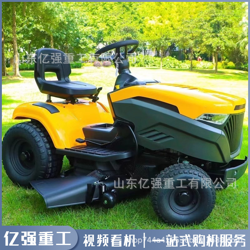 Capacidad de coche cortadora de césped parque gasolina diesel cortadora de césped trituradora de césped de campo cortadora de césped colector de césped máquina de desherbe