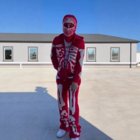 Cross-Border Autumn and Winter New Fashion Street Style Jacquard Color-Block Hooded Top Personalized Street Casual Sweater Outerwear