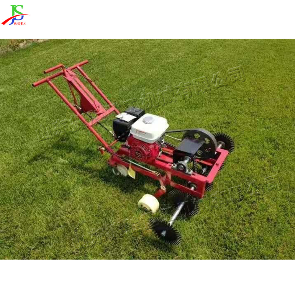 máquina de trazado de césped empujada a mano de gasolina pequeña máquina de trasplante de césped natural cuchillo giratorio de ancho ancho equipo de césped