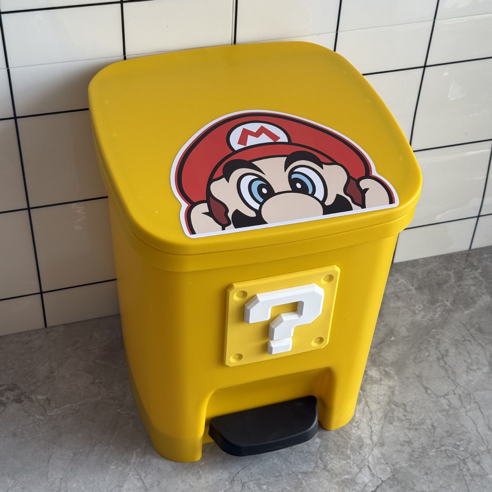 Botella de basura de trigo y trigo pie pie con cubierta encantadora sala de estar familiar dormitorio silencioso baño de gran capacidad cocina