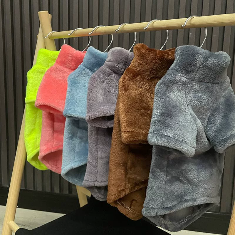 Кошачья одежда толстая хлопчатобумажная эластичная футболка осенью и зимой