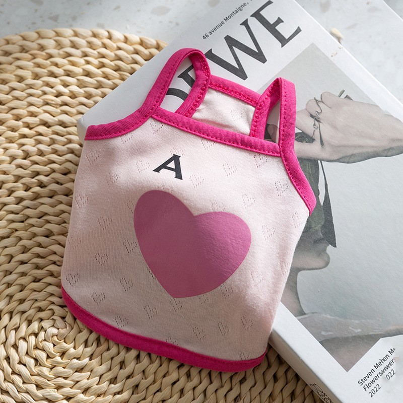 2023 primavera y verano Delgado cachorro Chaleco de dos piernas camiseta pétalo collar Satchel gato ROPA DE DOS piernas ropa para mascotas