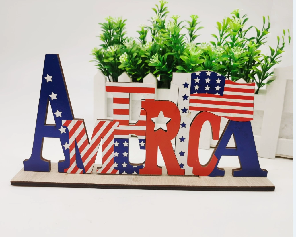 Рождественский новый фестиваль украшения поставляет деревянные цветные буквы украшения рабочего стола Креативная печать безликие украшения для пожилых людей