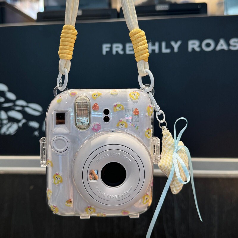 Mini12 Transparent Shell Instax Crystal Stand Hard Shell Camera Protective Shell Chain
