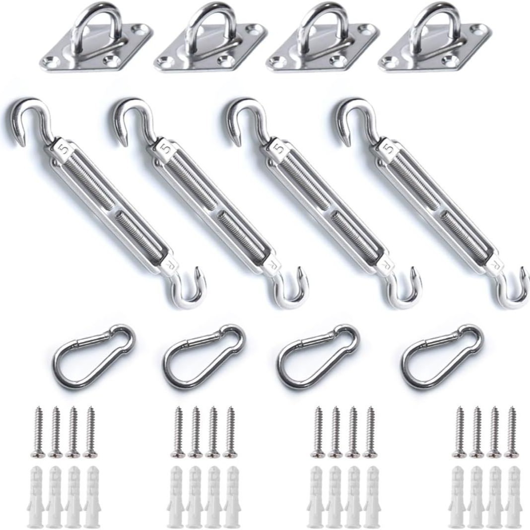 不锈钢遮阳帆配件遮阳蓬套装配件 菱形门扣5mm6mm8mm亚马逊热卖款