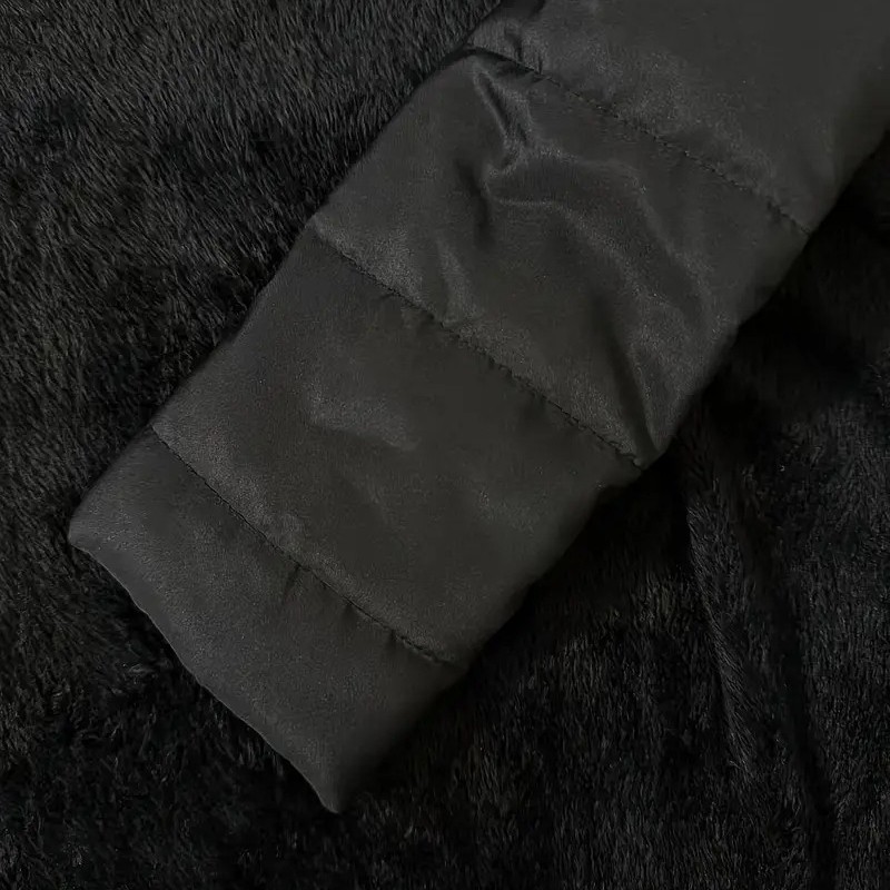 欧美风跨境女装连帽长袖棉服外套收腰修身气质棉衣中长款斜拉链