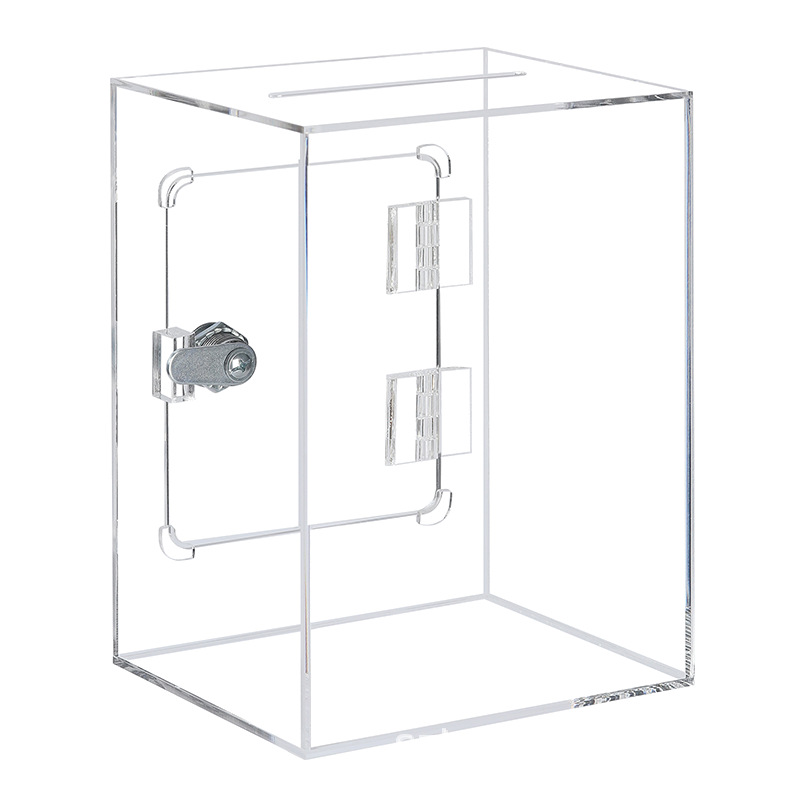 Nueva alcancía transparente acrílico con cerradura puede ahorrar gran capacidad caja de cambio niños alcancía al por mayor