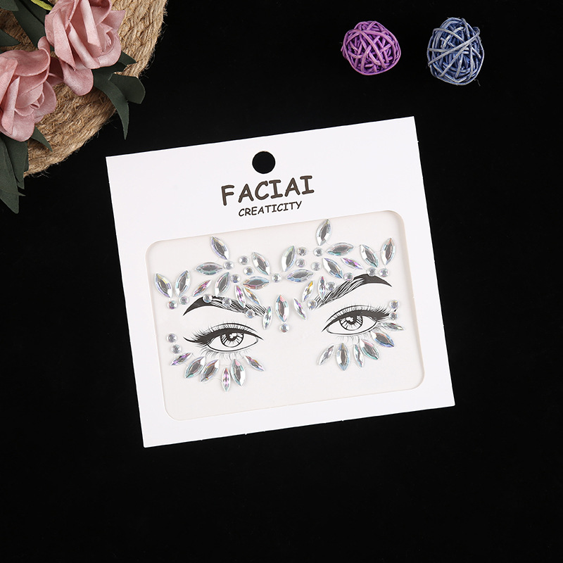 18g Weight 1 Set Quantity Masquerade, Party, Stage Occasion Acrylic Material Geometric Pattern Handmade Craft Geometric Arylic Tattoos & Body Art 1 Set 6