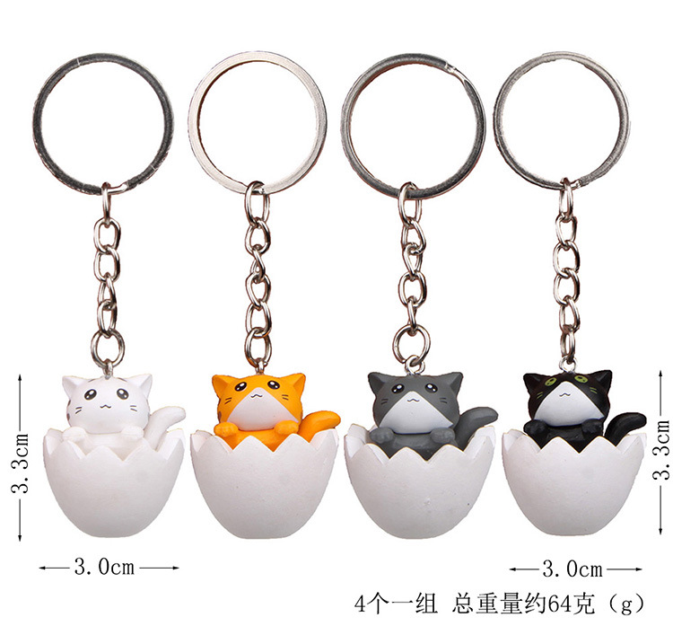 17g Weight Bag Pendant, Keychain Classification 1 Piece Quantity Daily Occasion 1 Piece Cute Cat Alloy Plastic Unisex Bag Pendant Keychain