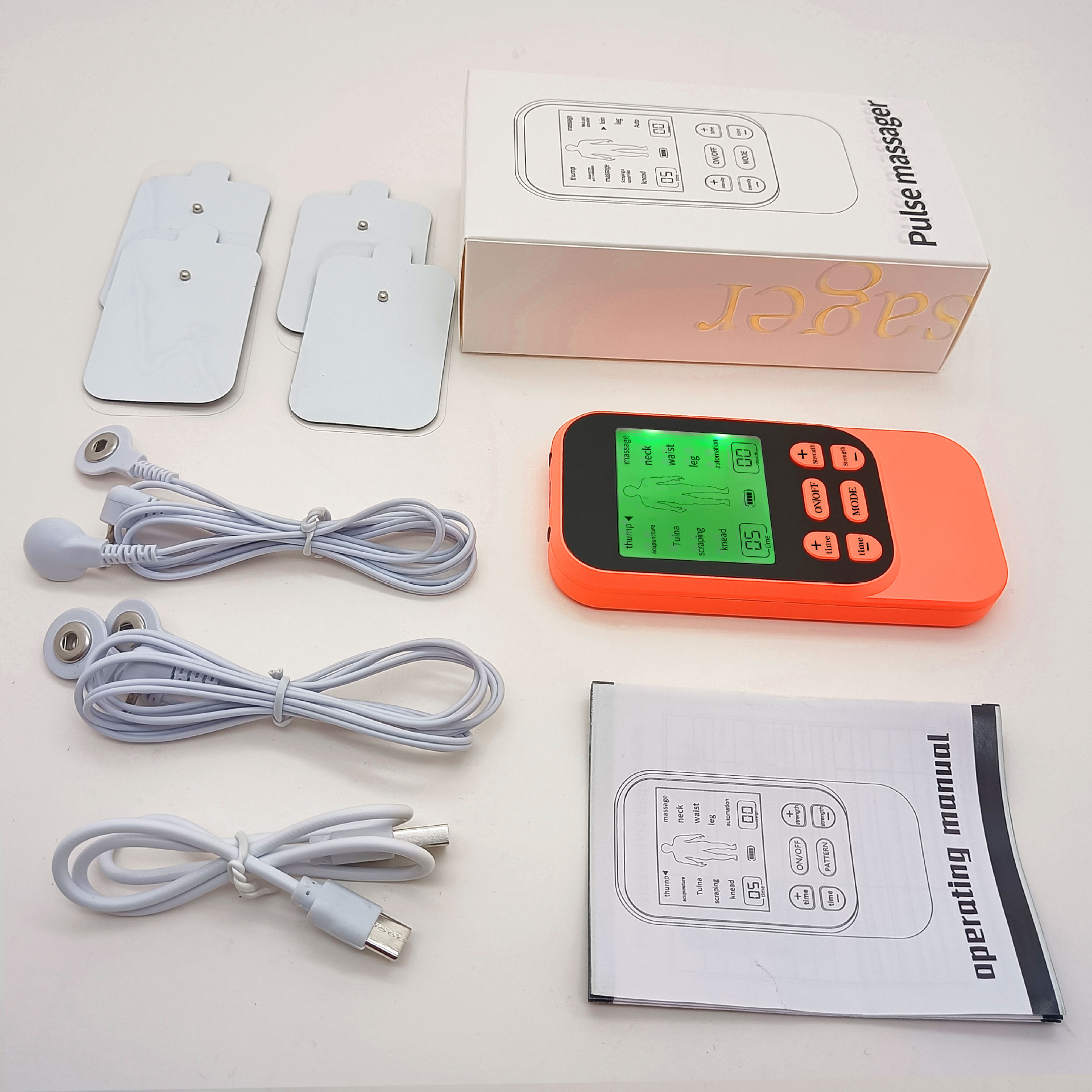 Nuevo masajeador de choque dragado meridianos pulso muscular doméstico mini electroterapia acupuntura parche de dispositivo de fisioterapia