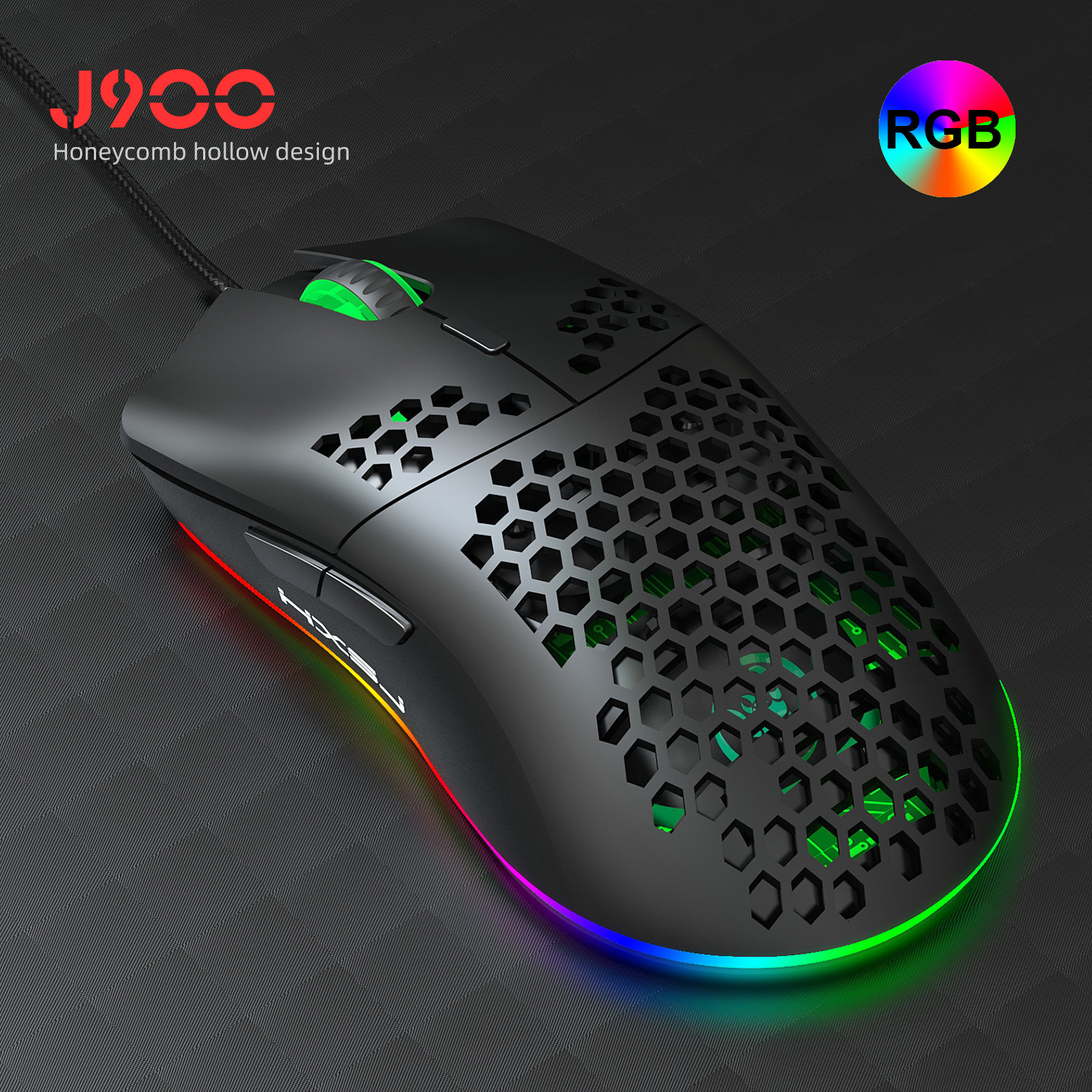 61 klahvi60% juhtmega helendav komplekt RGB auguga hiir kontorimängu klaviatuur_voghion.com