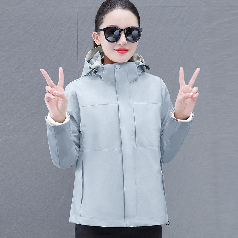 Woodpecker Casual Jacket Women's Three-In-One Detachable Two-Piece Windproof and Waterproof Trendy Brand Jacket Autumn and Winter
