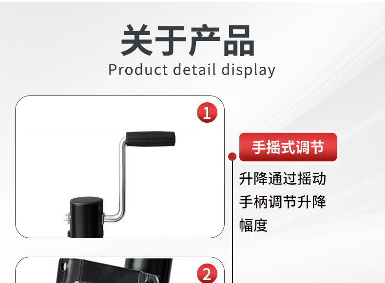 Double-Wheel Model 0kg Top-Of-The-Line Manual Black 6inch Yacht Rv Roof Guide Wheel Sliding Telescopic Support Frame