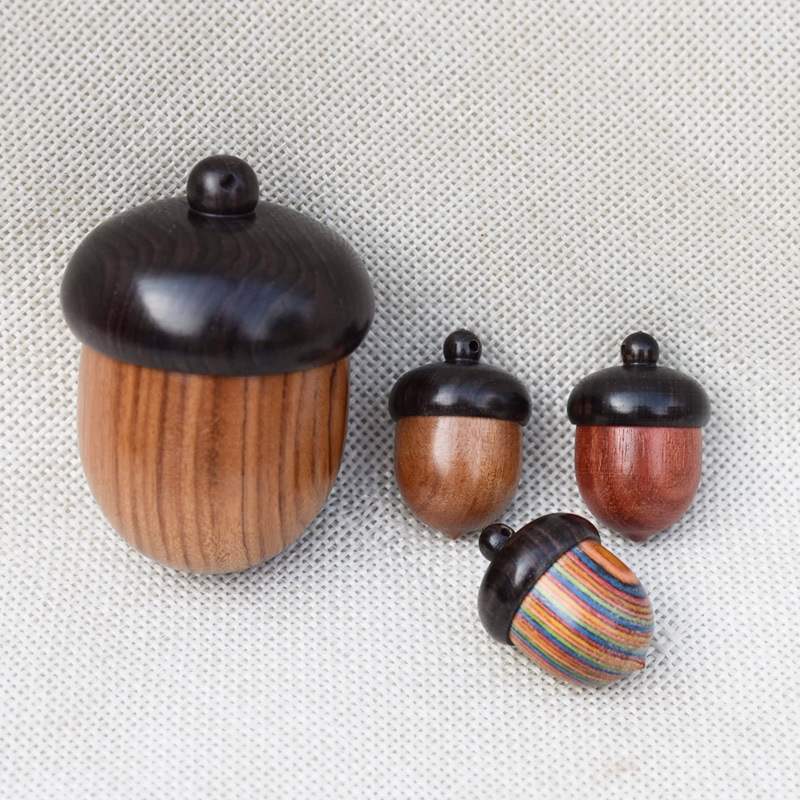 Acorn Rosewood Patchwork Ebony Rosewood Patchwork Ebony diy Keychain Car Hanging Jewelry