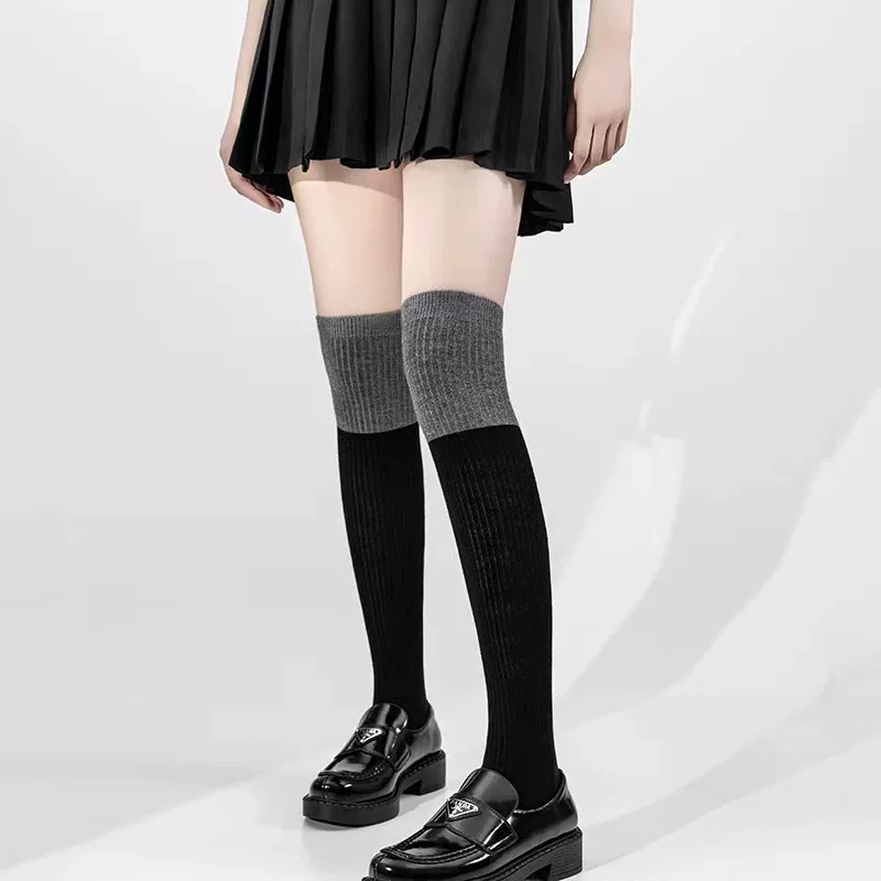 Winter woolen long keep warm knee socks, high boots, increased thickness, maxi length