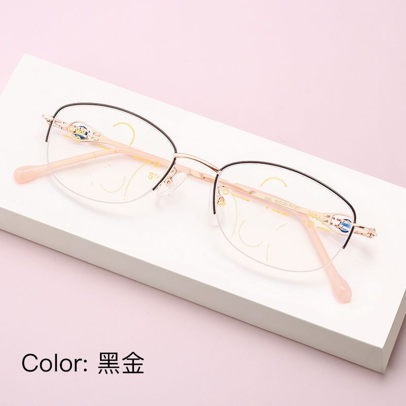 女性用近視および老眼一体型メガネ、遠近両用の累進多焦点メガネ、高精細、超軽量、抗青色光放射老眼鏡|undefined