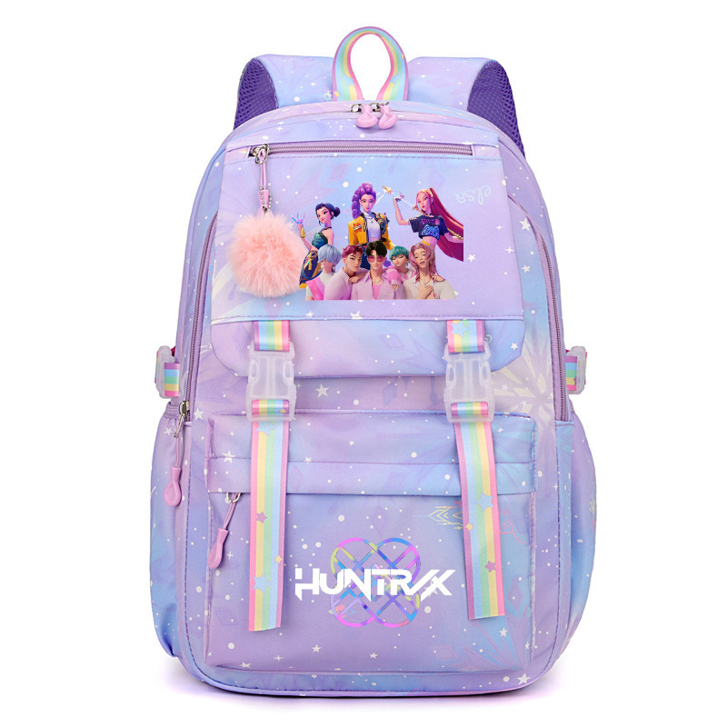 Amazon's New Demon Hunter Kpop Cartoon Print Backpack Student Girl Backpack Lightweight Cross-Border