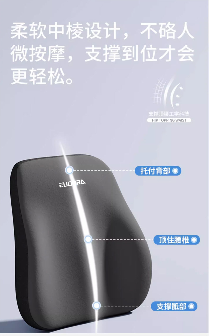 Customized Car Headrest, Memory Foam Neck Pillow, Lumbar Support, Long-Lasting Support, Lumbar Cushion, Lumbar Support, Car Seat Lumbar Cushion Logo