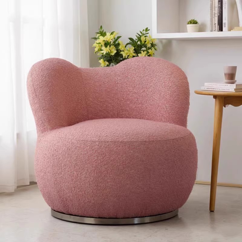 Mickey Round Chair Creative Internet Celebrity Seat Rotatable Designer Single Sofa Chair Living Room Leisure Chair Single Chair