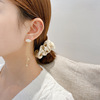 Long sophisticated earrings with tassels, bright catchy style