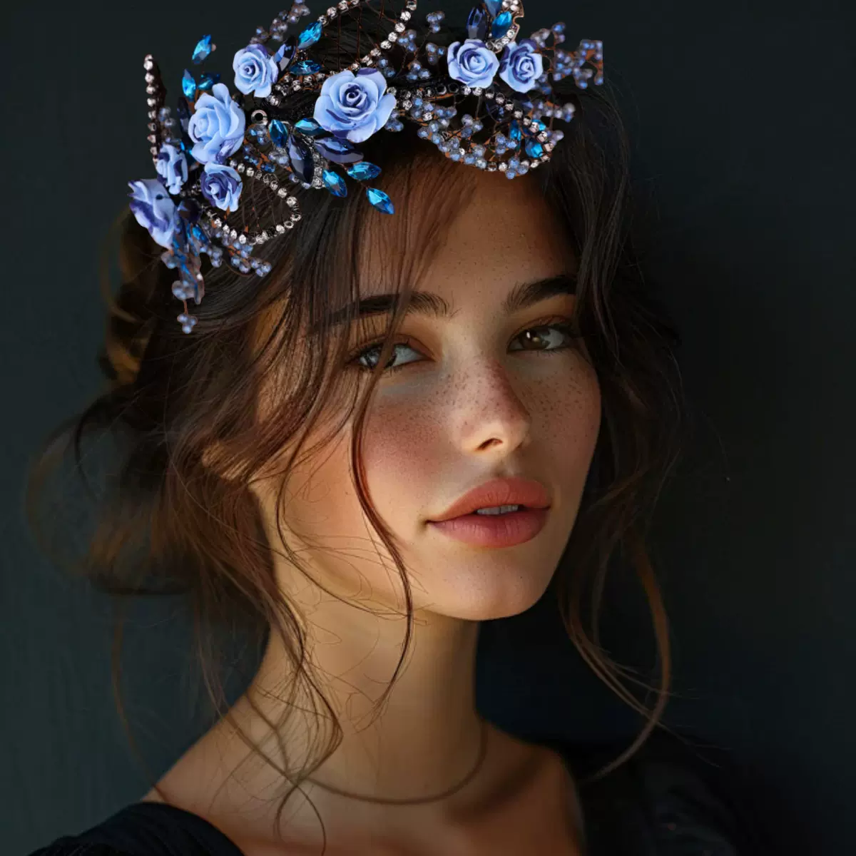 跨境新款软陶编制重工发箍头饰结婚礼服名媛水晶头箍发带造型配饰