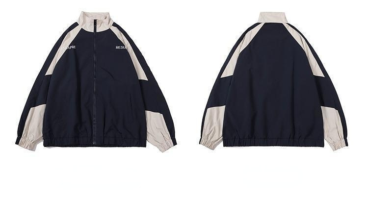 Retro Men's Patchwork Jacket Loose Fit Hip Hop Street Style_voghion.com