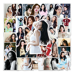 50 Pieces of Yang Mi Graffiti-Style, Personalized Celebrity Fan-Made Decorative DIY Stickers for Skateboards, Water Bottles, and Suitcases—Waterproof