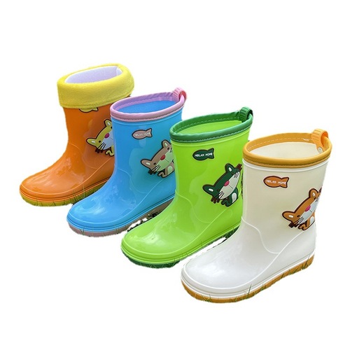 Ai Yaoyu children's rain boots non-slip environmentally friendly students waterproof shoes for toddlers, boys and middle-aged children cartoon rain boots to keep warm